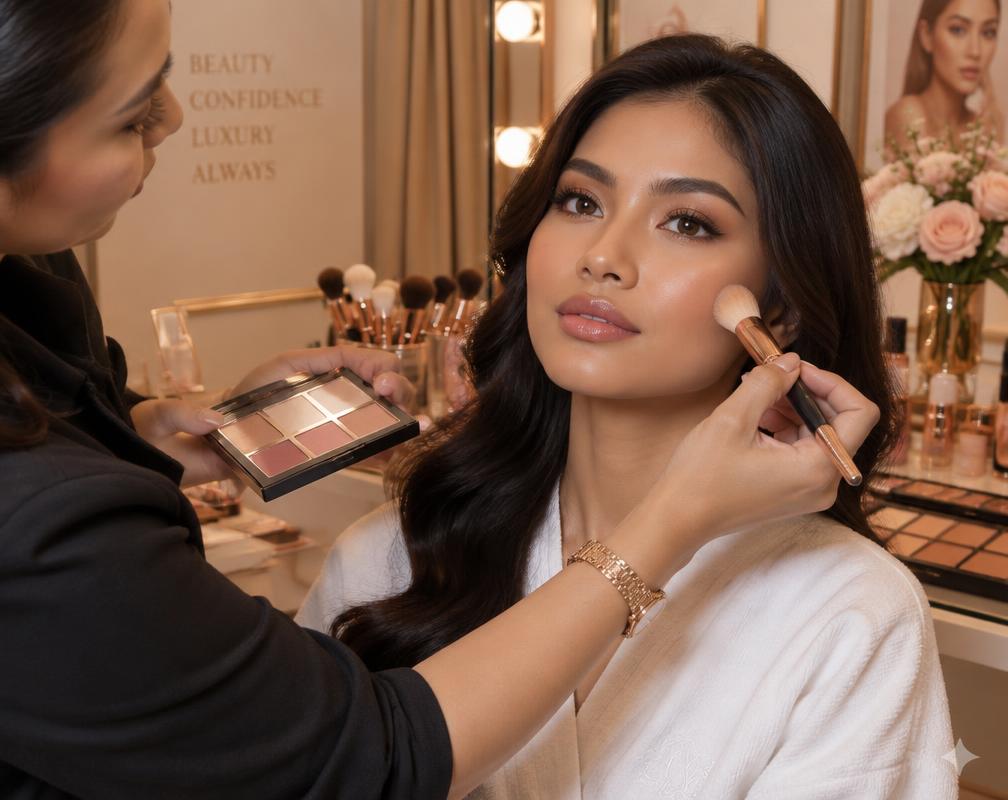In the makeup chair
